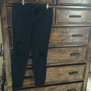 Black Distressed Skinny Jeans